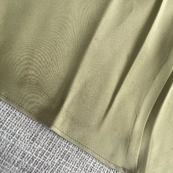 Reformation Jeany Silk Dress in Olive Oil size small - Picture 9 of 12